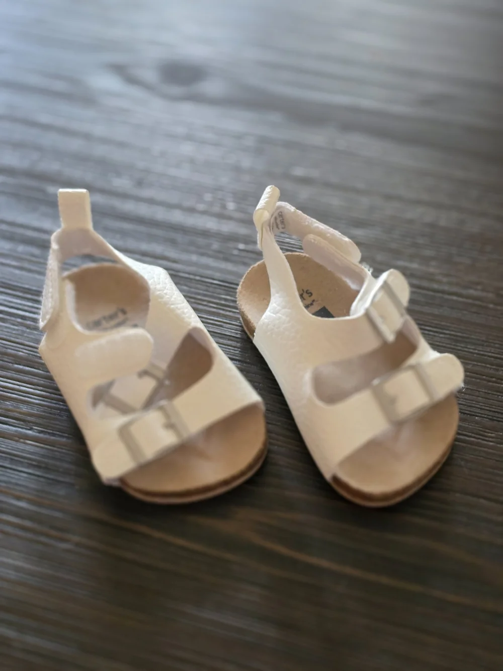 Carters Kids White Buckle Sandals 0-3m